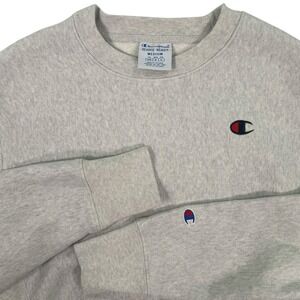 Vintage Y2K Champion Reverse Weave Crewneck Sweatshirt‎ Gray Medium Heavyweight